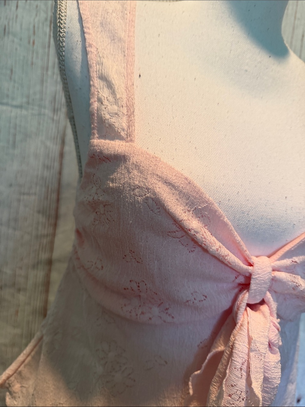 Cider Pale Pink Tie-Front Sleeveless Top - Picture 2 of 3